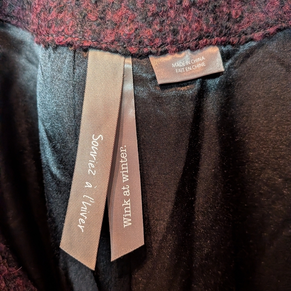 PENNINGTONS Plus Size Winter Women Coat Size 4X Purple And Black Buttons Closure - Picture 5 of 13